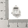 Rectangle Rack Plating Brass Micro Pave Cubic Zirconia Charms KK-P277-23P-01-3