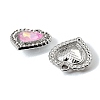 UV Plating Alloy Glass Pendants FIND-K032-16P-3