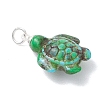 Dyed Synthetic Turquoise Pendants PALLOY-JF05144-01-4