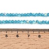 AB Color Plated Transparent Glass Beads Strands GLAA-G127-01C-4