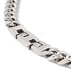 Non-Tarnish 304 Stainless Steel Curb Chains Necklace for Women NJEW-E155-02P-01-3