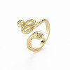 Snake Shape Rack Plating Alloy Cuff Rings RJEW-Q163-028A-RS-3