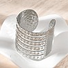 304 Stainless Steel Cuff Bangles for Women BJEW-Z096-06P-3