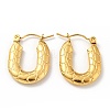 Ion Plating(IP) 304 Stainless Steel Rectangle Chunky Hoop Earrings for Women EJEW-G293-05G-1
