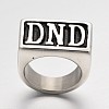 Personalized Retro Men's 316 Stainless Steel Wide Band Finger Rings RJEW-J066-45-17mm-2
