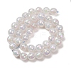 Electroplated Natural Agate Beads Strands G-B191-A07-10mm-01-4
