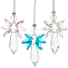 3Pcs 3 Colors Glass Angel Hanging Suncatchers HJEW-BBC0001-18-1
