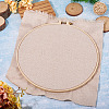 Plastic Imitation Bamboo Cross Stitch Embroidery Hoops TOOL-TADJ0001-03E-5