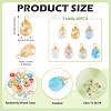 20Pcs Glass Pendants PALLOY-TA00240-4