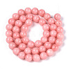 Dyed Natural Mashan Jade Round Beads Strands G-T139-8mm-67B-3