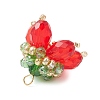 7Pcs 7 Colors Transparent Glass Pendants PALLOY-MZ00719-5