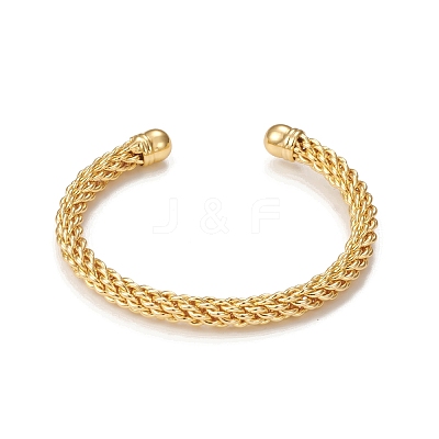 Classic Rack Plating Brass Cuff Bangle BJEW-E071-23G-1