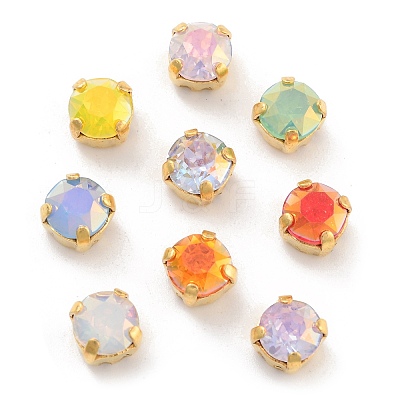 Flat Round Opal Sew On Rhinestones RGLA-G024-12A-G-1