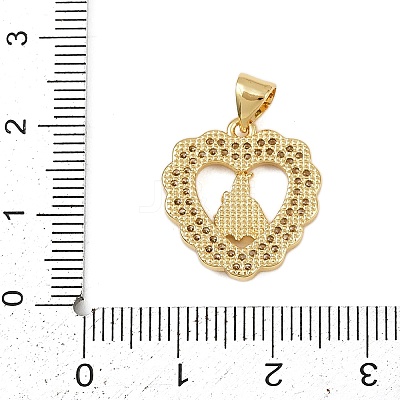 Brass Micro Pave Cubic Zirconia Pendants KK-P323-11A-G01-1