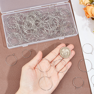 160Pcs 4 Style Brass Wine Glass Charm Rings KK-SP0001-33P-1