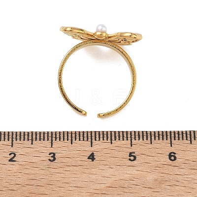 304 Stainless Steel Cuff Open Rings for Women RJEW-F207-01C-G-1
