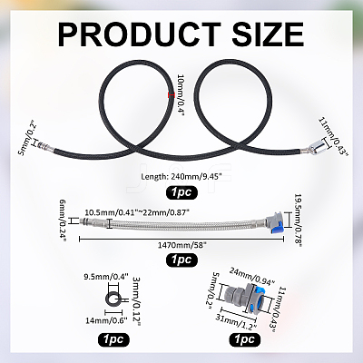 Plastic Sink Drain Pipe Connector AJEW-WR0003-68-1