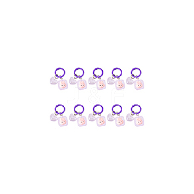 10Pcs Luminous Resin Keychain KEYC-DC0011-12-1