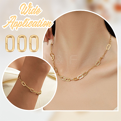 10Pcs Brass Spring Gate Rings KK-BBC0015-57G-02-1