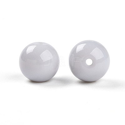 Opaque Solid Color Glass Beads GLAA-N007-10mm-A08-1