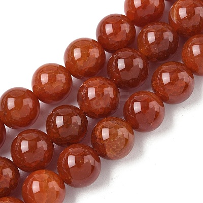 Natural Crackle Agate Beads Strands G-I394-B15-14mm-1