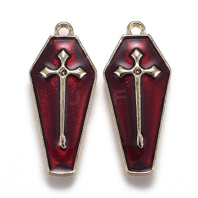 Halloween Theme Alloy Enamel Pendants ENAM-J649-14LG-02-1