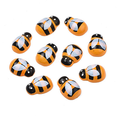Spray Painted Wooden Cabochons LS-X-WOOD-Q033-04B-1