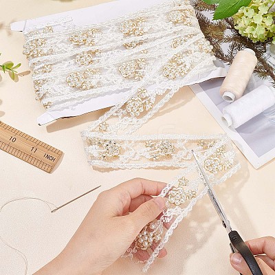 Flower Pattern Lace Embroidery Organza Trimming OCOR-FG0001-30-1