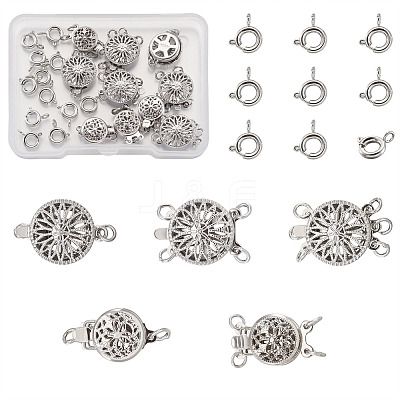 28Pcs 6 Style Brass Box Clasps FIND-TA0001-53-1