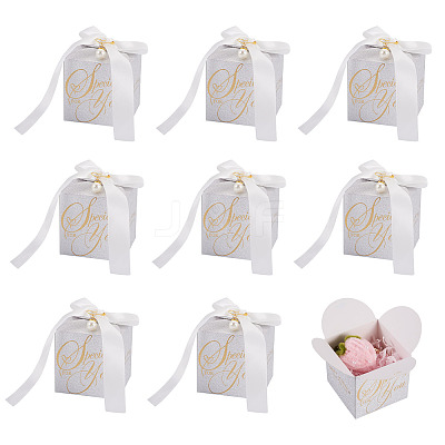 10Pcs Square Folding Candy Boxes CON-TA0001-12-1