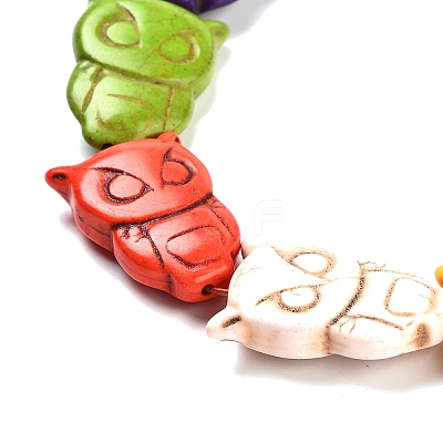 Owl Synthetic Turquoise Beads Strands TURQ-I010-28-1