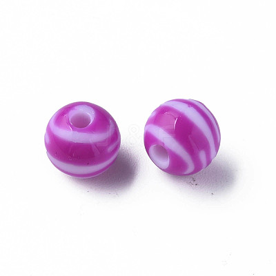 Opaque Striped Acrylic Beads MACR-S373-27D-02-1