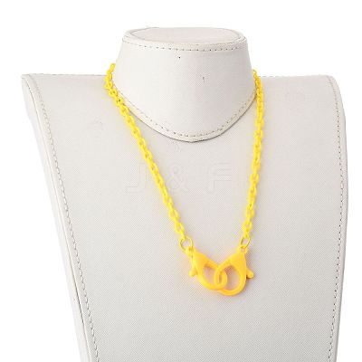Personalized ABS Plastic Cable Chain Necklaces NJEW-JN02996-01-1