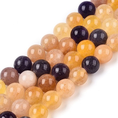 Dyed Natural White Jade Beads Strands G-T138-8mm-210-35-1