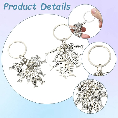 2Pcs Alloy Keychains KEYC-YW00235-1