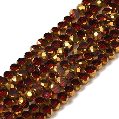 Electroplate Glass Beads Strands X-EGLA-P061-01B-05-1