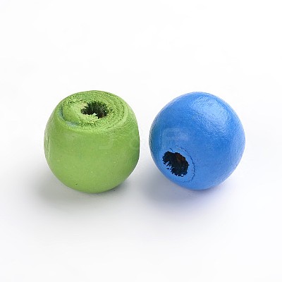 Dyed Natural Wood Beads WOOD-R249-047-1