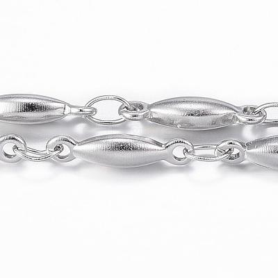 Tarnish Resistant 304 Stainless Steel Bar Link Chains CHS-H009-18P-1