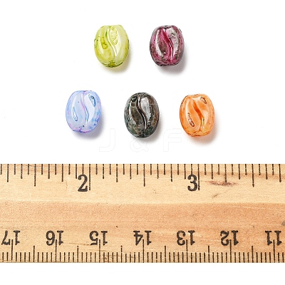 40Pcs 5 Colors Baking Paint Glass Seed Beads GLAA-FS0002-27-1