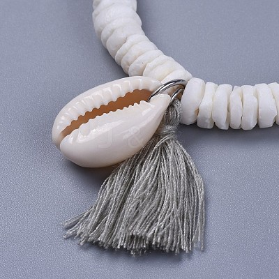 Cotton Thread Tassels Charm Bracelets BJEW-JB04385-01-1