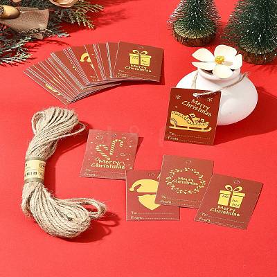 100Pcs Rectangle Paper Gift Tags CDIS-FS0001-19A-1