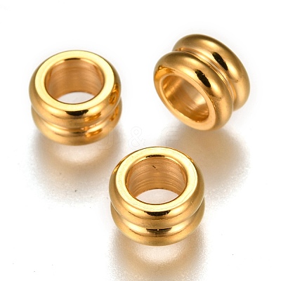 304 Stainless Steel Grooved Beads X-STAS-I117-16A-G-1