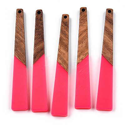Opaque Resin & Walnut Wood Big Pendants RESI-TAC0017-46-C03-1