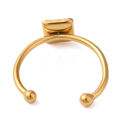 Ion Plating(IP) 304 Stainless Steel Open Cuff Ring Components STAS-I306-03G-1