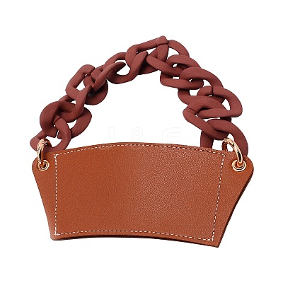PU Leather Heat Resistant Reusable Cup Sleeve AJEW-WH0240-85A-1