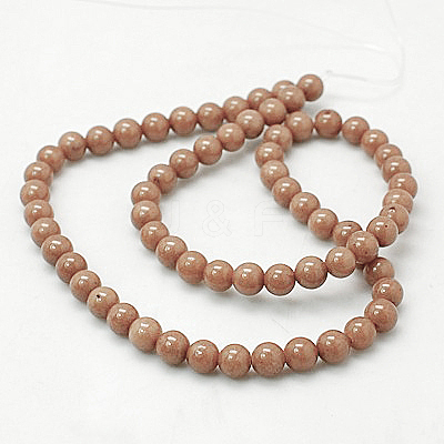 Natural Mashan Jade Round Beads Strands G-D263-4mm-XS27-1