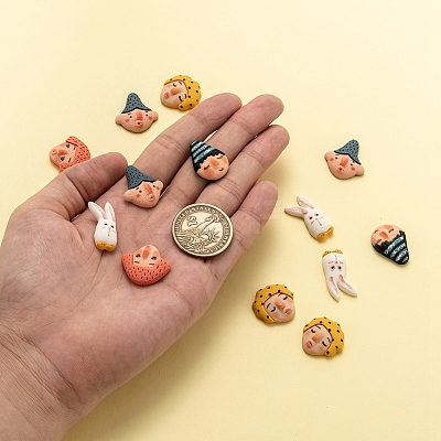 Opaque Resin Cabochons CRES-CJ0001-23-1