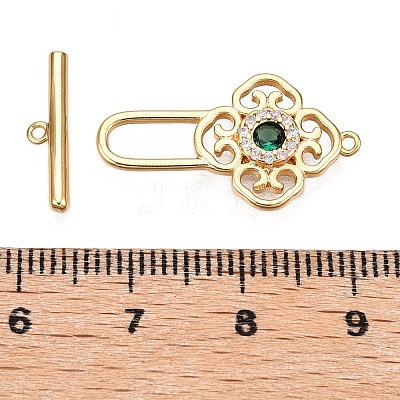 Brass Toggle Clasps KK-N054-150G-1