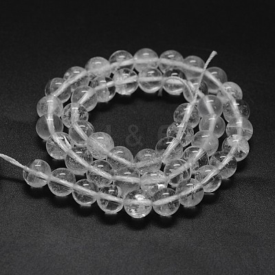 Natural Clear Quartz Crystal Beads Strands G-F570-01-6mm-1