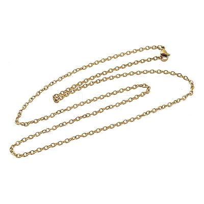 304 Stainless Steel Cable Chain Necklaces STAS-O053-06G-1